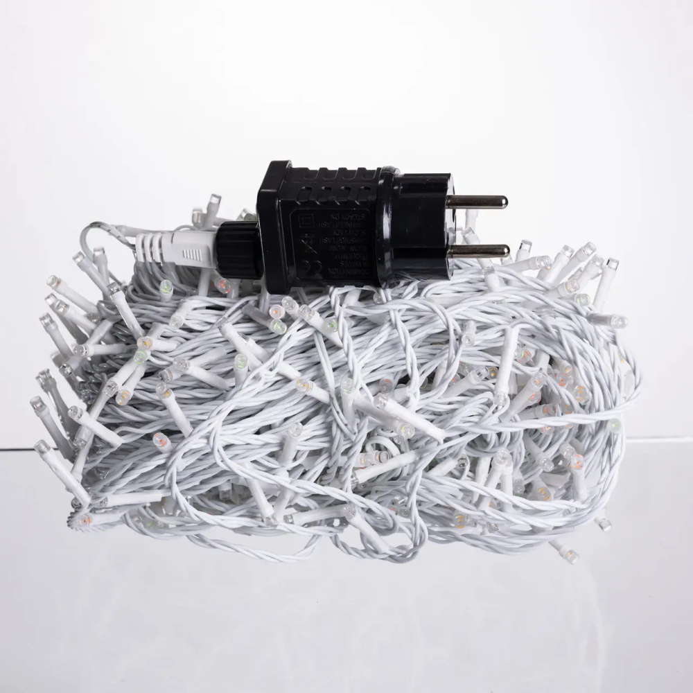 Світлодіодна гірлянда Роса 50 метрів 500 LED біла нитка на мідному дроті з пультом Багатобарвність 500L50MWML Коломыя - изображение 1