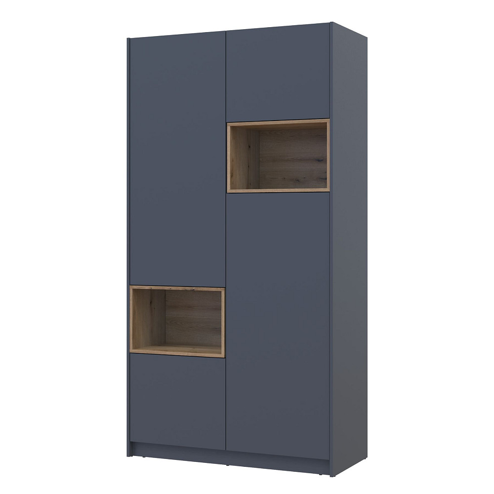 Шафа для одягу з нішою Doros Дейл 115,2х52х220 см Графіт/Дуб евок (DRS-011281) Львів - фото 2