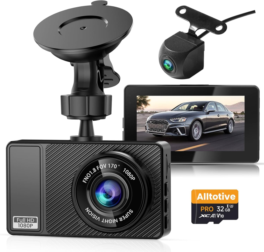 Відеореєстратор автомобільний Altotive E3 Dual 2 камери 1080P Full HD Реєстратор в авто з G-сенсором та карти пам'яті 32GB Київ - фото 2