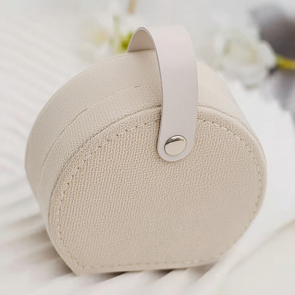 Органайзер-шкатулка для украшений футляр для хранения драгоценностей и аксессуаров органайзер 10х9х5 см бархат, бежевый Каменец-Подольский - изображение 3