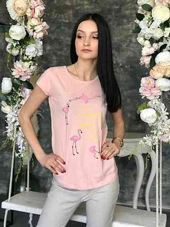 Жіноча футболка Фламінго 44 рожевий Київ