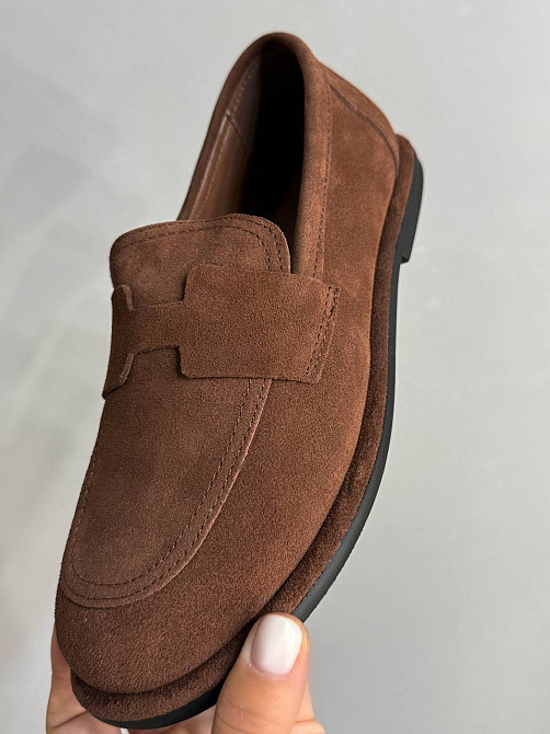 Туфлі жіночі Hengji 560-8 лофери замшеві коричневі, 37, 23,5 см Київ - фото 5