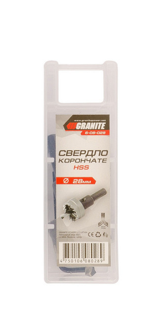 Сверло корончатое GRANITE HSS 28 мм 6-08-028 Ровно - изображение 2