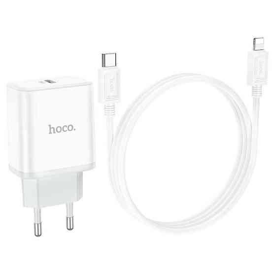Зарядний пристрій HOCO C104A з кабелем для iPhone, 20W, білий Київ