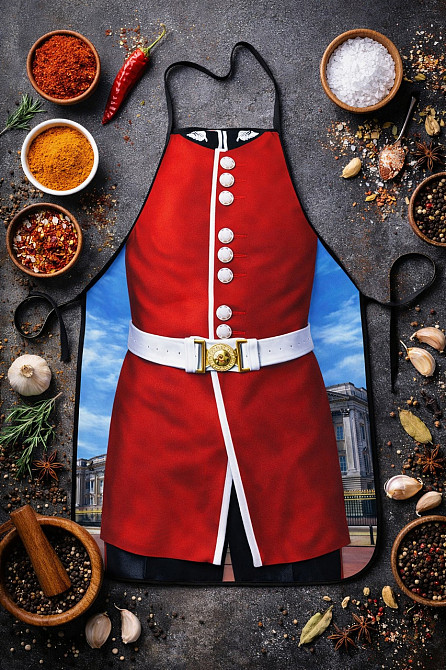 Кухонный фартук с принтом британского гвардейца 73 на 57 см разноцветный Киев - изображение 4