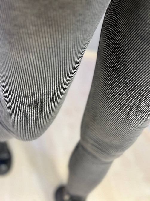 Лосины женские A-N 2306 рубчик варка тай дай трикотаж тонкий серые, серый, M Киев - изображение 2