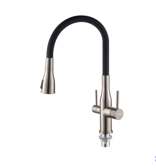 Змішувач для кухні Koer KI-72024-07 з виходом для питної води колір графіт/чорний нерж. сталь (KR5013) Чернівці - фото 3