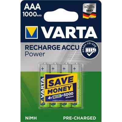 Акумулятор Varta AAA Rechargeable Accu 1000mAh * 4 (05703301404) Вінниця