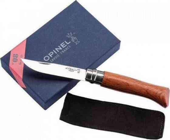 Складаний Ніж з чохлом Opinel "Inox Lux Bubinga box" No.08 (226086) Неіржавка сталь Нововолинськ