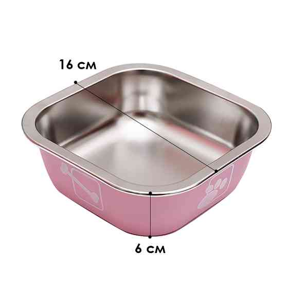 Миска для собак котов Taotaopets 1910002 металлическая Pink 160 мм Киев