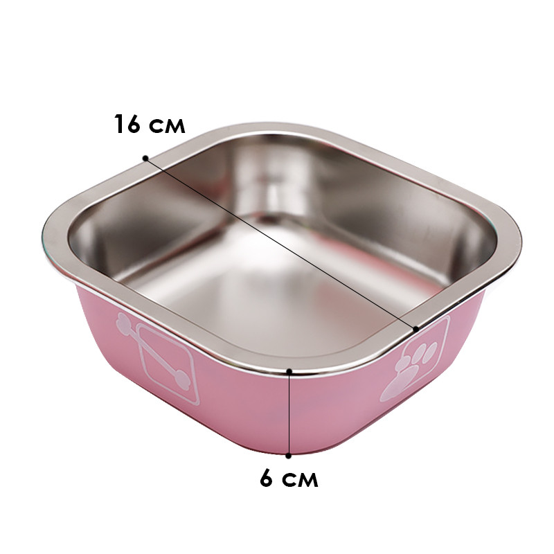 Миска для собак котов Taotaopets 1910002 металлическая Pink 160 мм Киев - изображение 5