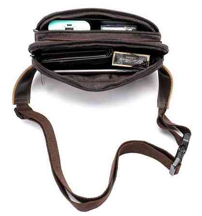 Сумка на пояс Vintage 14727 Коричневая Киев