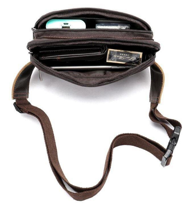 Сумка на пояс Vintage 14727 Коричнева Київ - фото 3