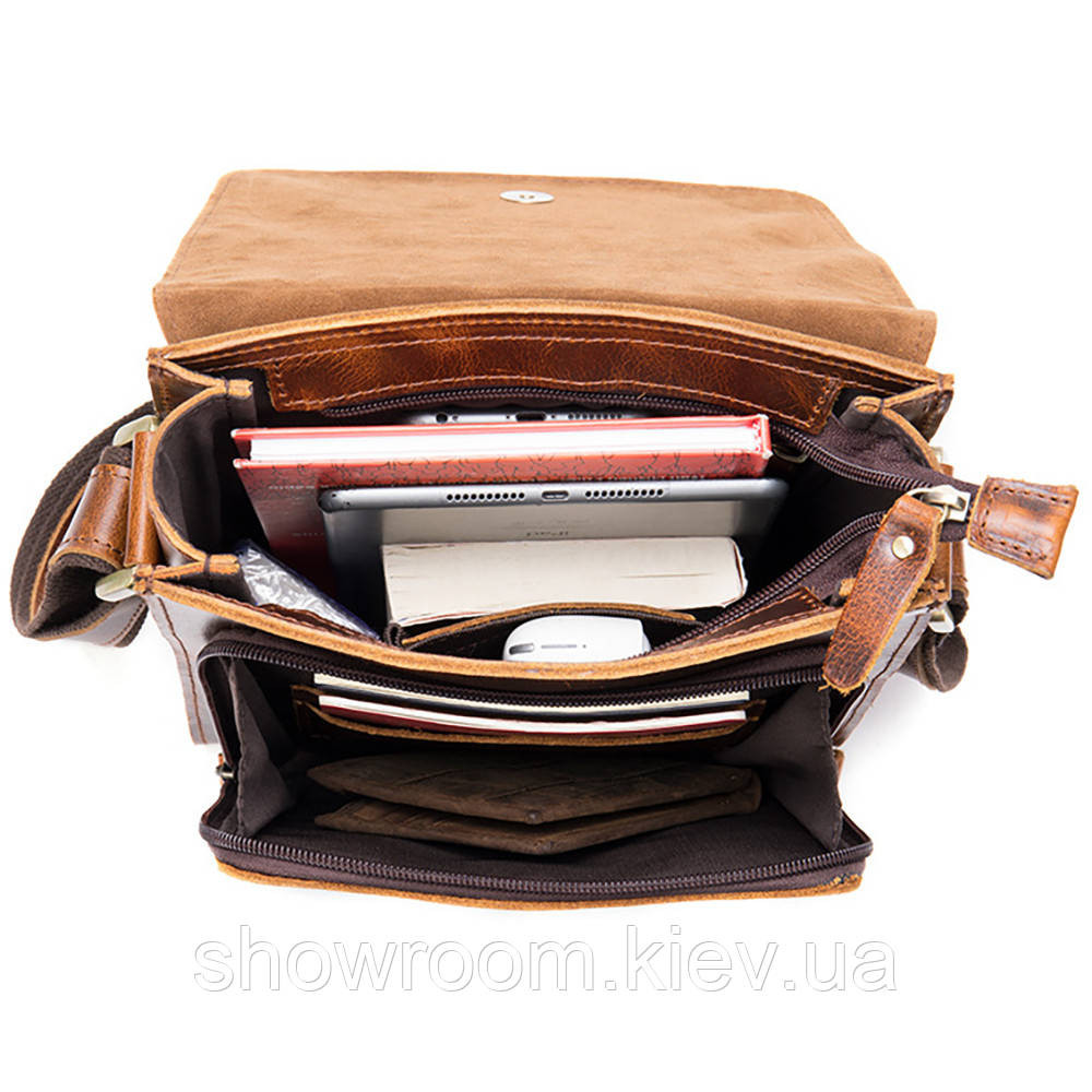 Сумка кожаная мужская средних размеров Wild Leather (7433) коричневый Киев - изображение 9