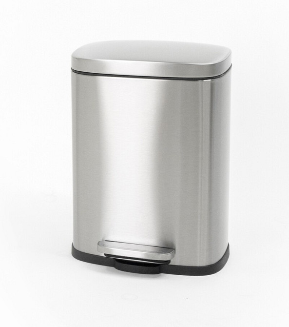 Відро для сміття з плавним закриванням прямокутне Mixxus Bevel-TC0105 SS Color 5 л колір неіржавка (MI7086) Харків - фото 7