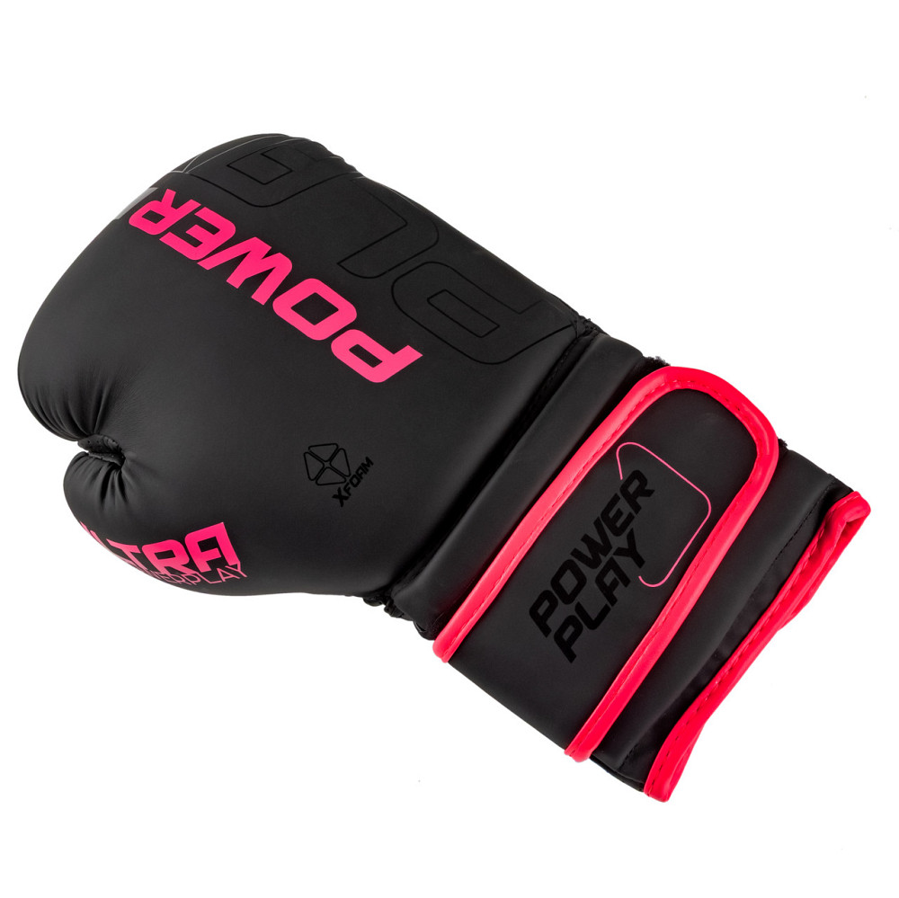 Боксерські рукавиці PowerPlay 3024 Ultra Mat Чорно-Рожеві 8 унцій Кам'янське - фото 4