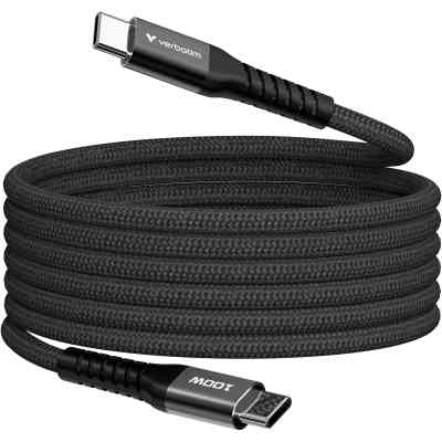 Дата кабель USB-C to USB-C 1.2m Magnetic 100W black Verbatim (31863) Винница