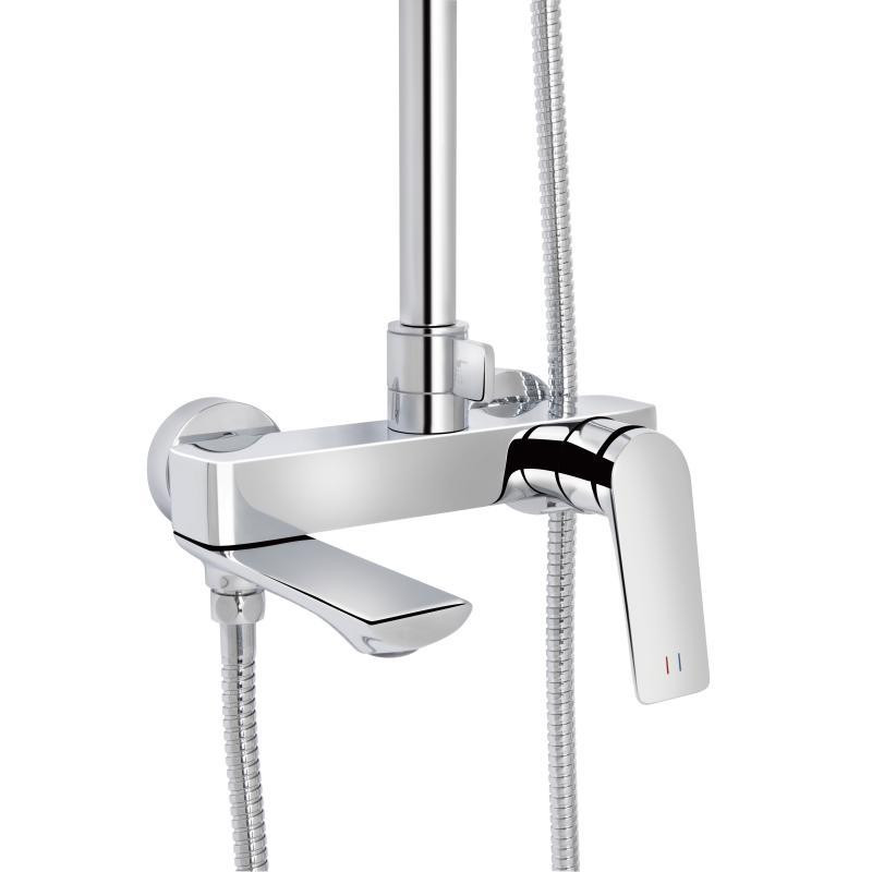 Душевая система из латуни Qtap Vlasta New на три потребителя (с изливом) QTVLA111CRM45650 Chrome Харьков - изображение 3