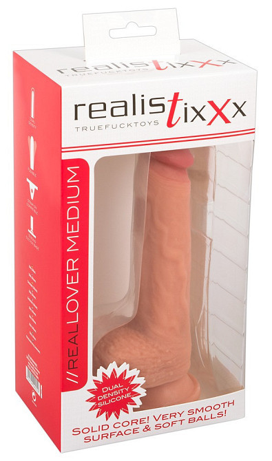 Фалоімітатор з мошонкою - Realistixxx Real Lover Medium Sex Aura Київ - фото 2