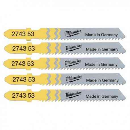 Полотна для лобзика T119B MILWAUKEE, 50 мм/крок зуба 2,0 мм, (5 шт.), (деревина) Одеса