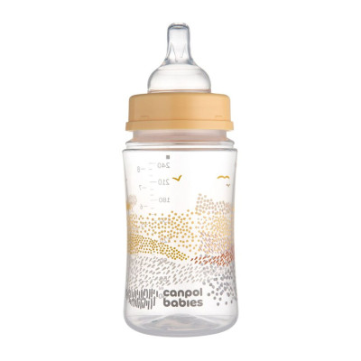 Бутылочка для кормления Canpol babies Easystart MOUNTAINS антиколиковая с широким отверстием 240 мл бежевая (35/243_bei) Винница - изображение 8