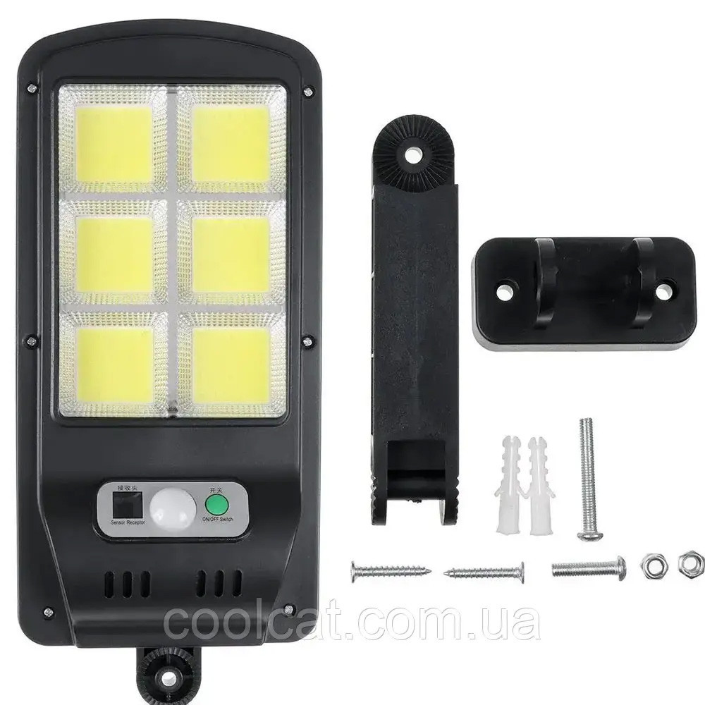 Вуличний ліхтар на сонячній батареї + пульт, Solar Light BL BK120-6COB / LED прожектор з датчиком руху Київ - фото 9