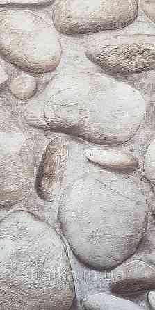 Шпалери вінілові на флізеліні AdaWall Roka 1.06х10 під морський камінь структурні білі бежеві 23113-1 Київ