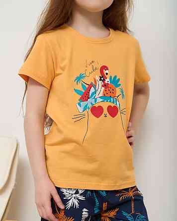 Піжама дитяча Комплект із шортики на дівчинку — літній принт Nicoletta 85387 5-6 Київ