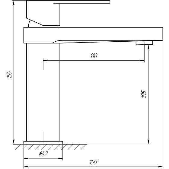 Змішувач для умивальника TOPAZ SARDINIA TS 08201-H18 Київ