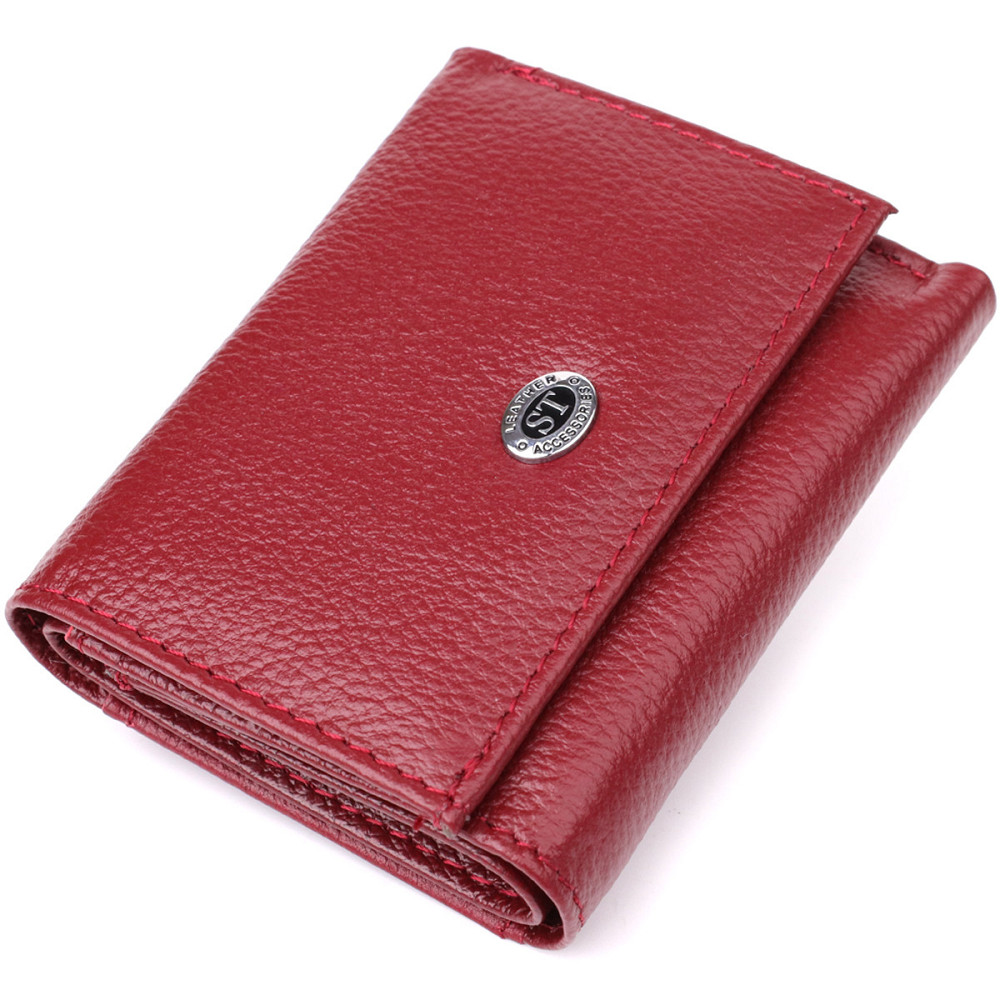 Миниатюрный женский кошелек из натуральной кожи Бордовый (ST Leather) Киев - изображение 5