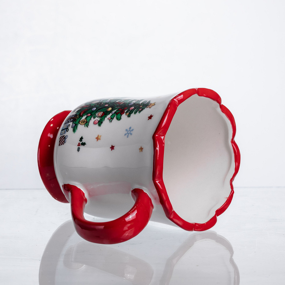 Новогодняя фарфоровая чашка для чая и кофе Киев - изображение 2