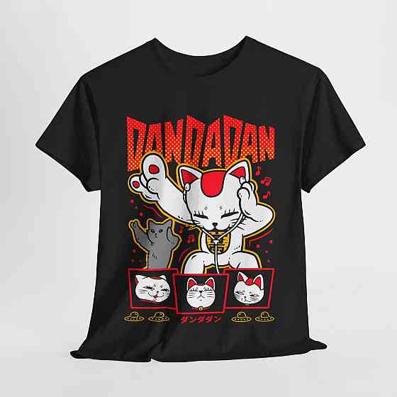 Футболка з аніме принтом Дандадан Турбо Джапанаісе Аніме оверсайз (S/M/L) Чорний AnimeJ0587 Дніпро