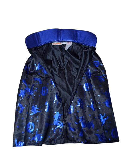 Дитячий плащ із капелюшком на Хелловін розмір 1-2 роки чорно-синій Київ - фото 5