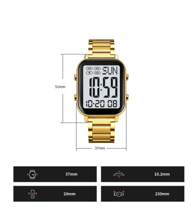 Чоловічий наручний годинник Skmei 2259 (Золотистий з білим) Вінниця - фото 8