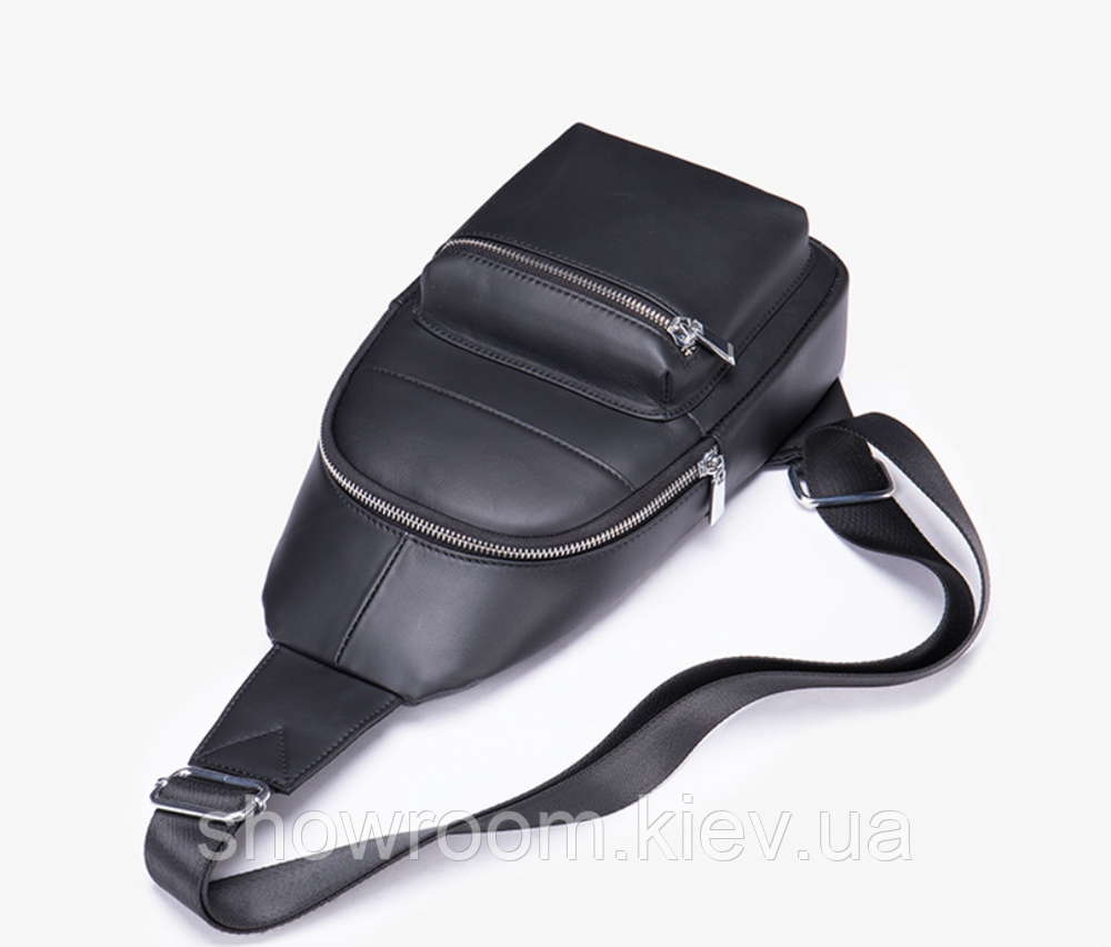 Шкіряна чоловіча бананка, сумка на груди, слінг Leather Collection (9011) Київ - фото 6