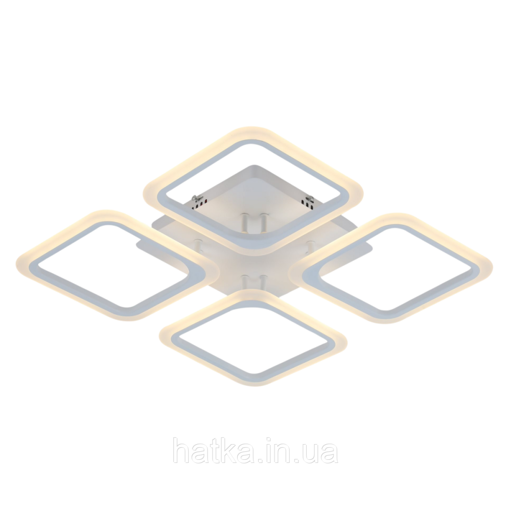 Люстра світлодіодна акрилова стельова 6110-4 WT 74W Київ - фото 1