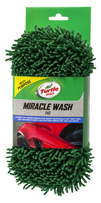 TURTLE WAX X1186 — Мікрофіброва губка 3 в 1 для миття, видалення комах та полірування кузова 210×100×60 мм Ковель - фото 1