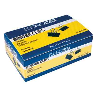 Біндер металевий Economix 25 мм 12 шт (E41005) Вінниця