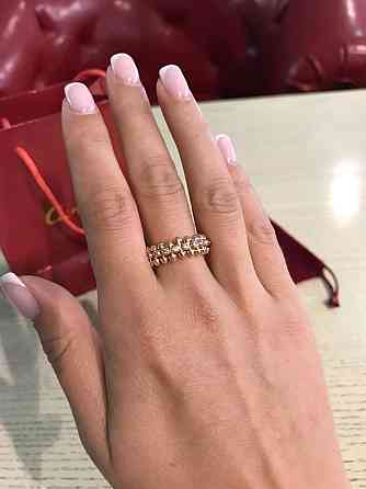 Cartier кільце з "зубчиками" у рожевому золоті з камінням / Cartier кільце з "зубчиками" Одеса