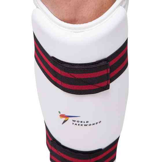 Защита голени для тхэквондо WTF BO-4081 размер S-XL белый Защита для боевых искусств Киев