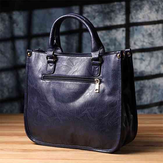 Деловая женская сумка из экокожи Vintage sale_15132 Синий Киев