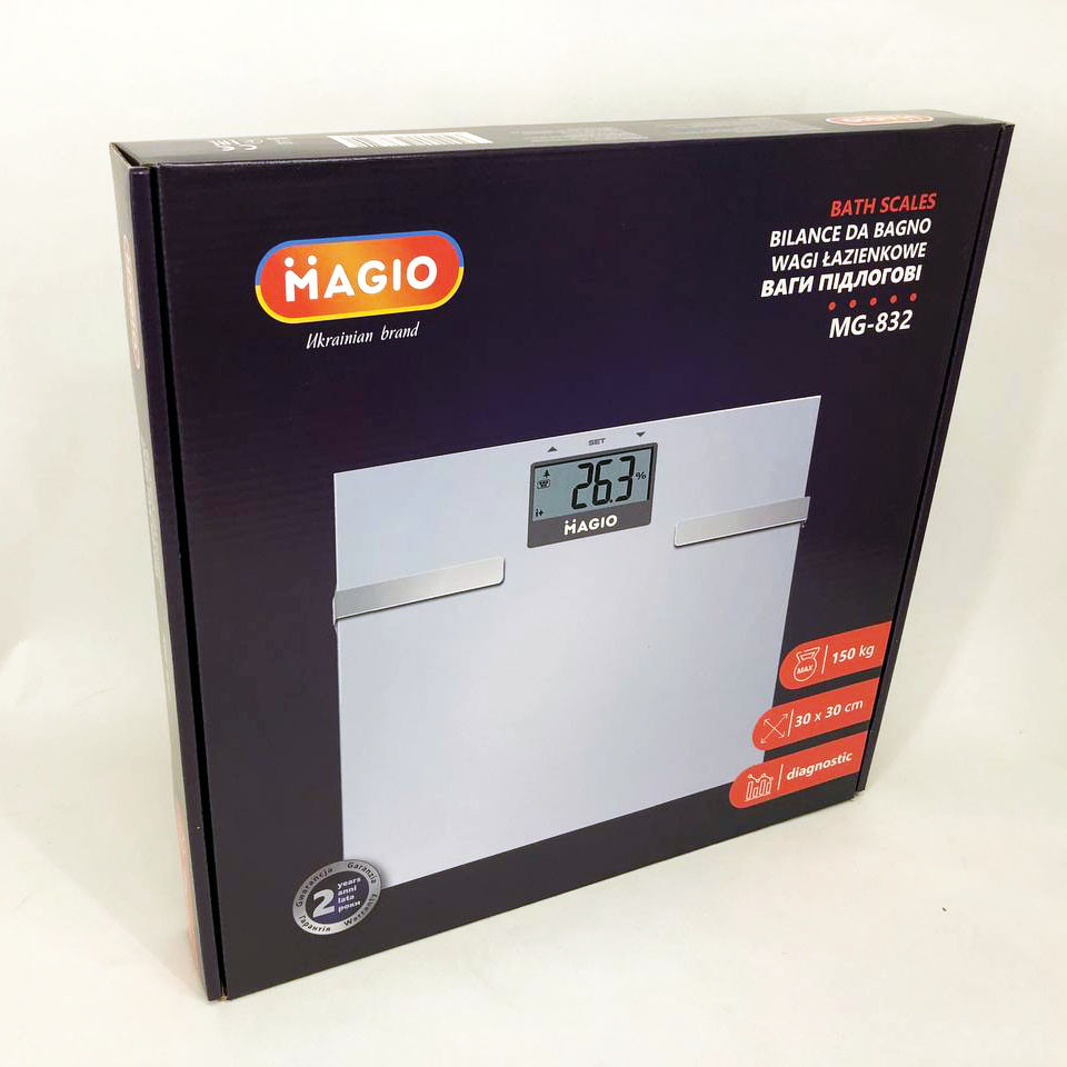 Підлогові ваги з функцією вимірювання ваги MAGIO MG-832, Точні ваги для тіла Ваги для визначення BJ-52 Львів - фото 1