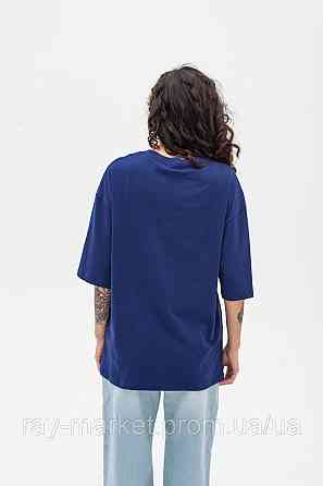 Футболка оверсайз RAY OVERSIZE женская темно-синяя (U0104W-Navy Blue) Киев