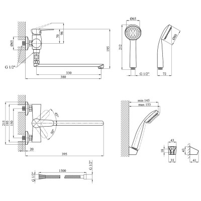 Смеситель Kroner KRM Elbe - C072 Винница - изображение 9
