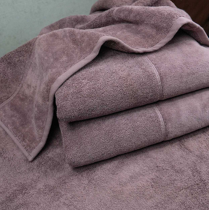 Набор полотенец велюр/махра 3шт GM Textile 50x90см, 50x90см, 70x140см Premium Milado 550г/м2 (Пепельный) Сумы - изображение 3