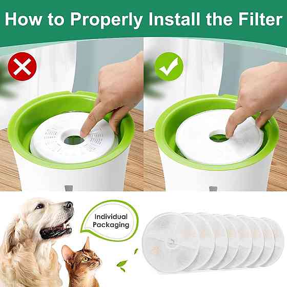 Заменяемый фильтр для фонтана HT0126 8 шт белый 3L/100oz совместим с 43742W/43747W/43725 активированный уголь Киев