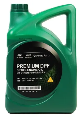 Моторное масло Hyundai/Kia Premium DPF Diesel 5W-30, 6 л — оригинальное синтетическое масло для дизельных двиг Ковель