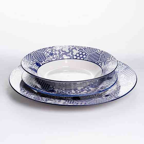 Столовий сервіз на 6 персон 18 предметів порцеляновий HP-HK-A5 Синій Коломия