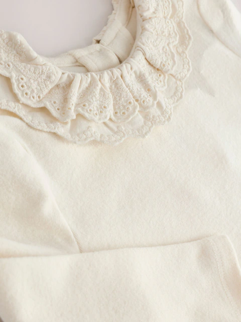 Топ дитячий з відкладним коміром із довгим рукавом (1.5-2 роки) AP5-308 Білий Вінниця - фото 6