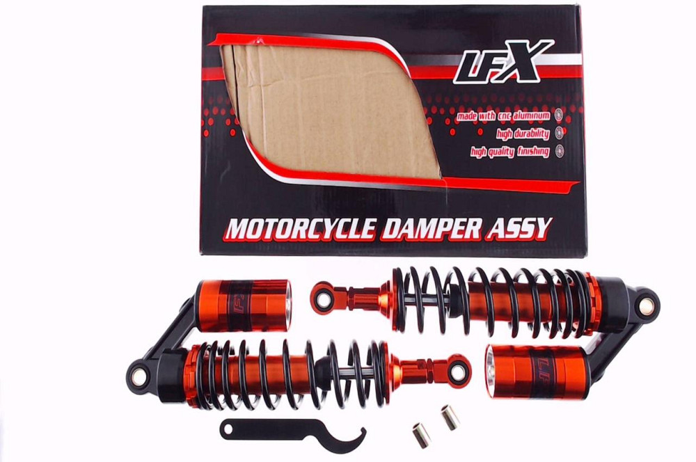 Амортизаторы (пара) мопед Дельта 33 см, газомасляные (черно- оранжевые) Мукачево - изображение 1